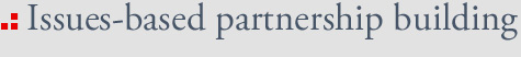 Issues-based partnership building